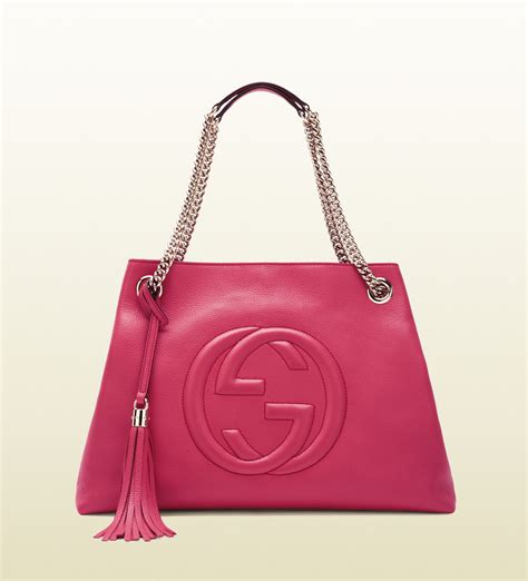 gucci leather bag pink|farfetch Gucci shoulder bags.